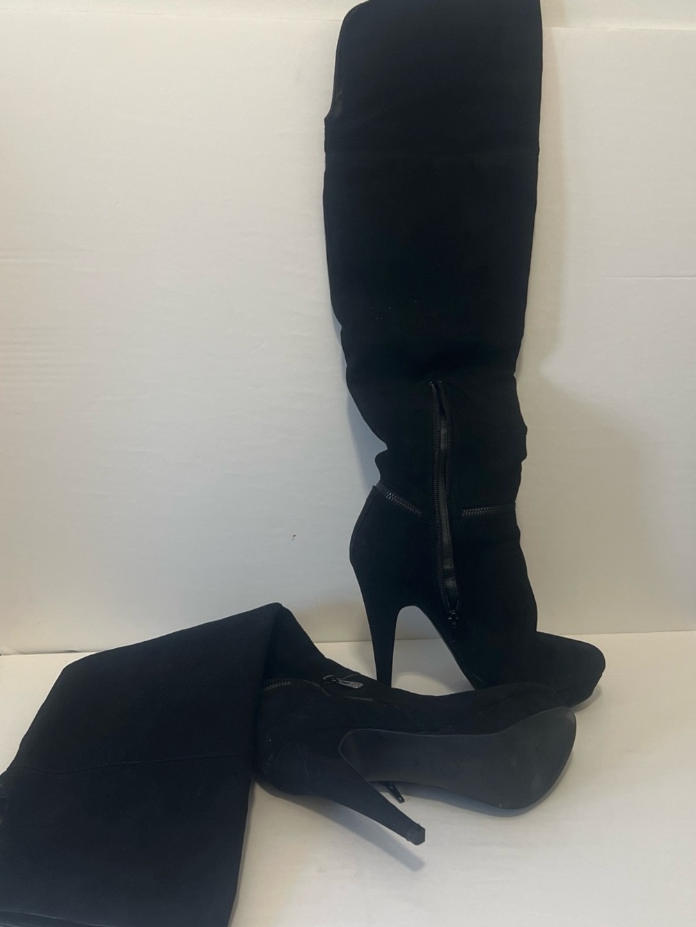 Guess Black Over-the-Knee Stiletto Boots - 7